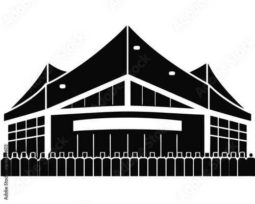 convention center  vector  on white background