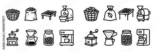 Coffee Production Icons