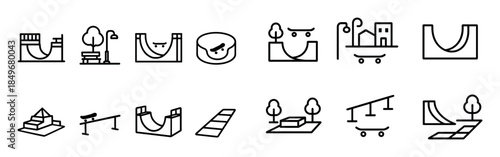 Minimalist Skateboarding Icons