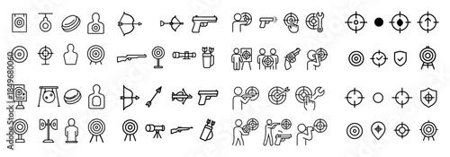 Target and archery icon set collection