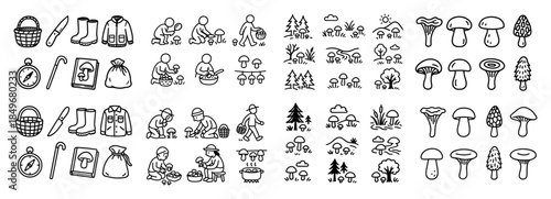 Foraging adventure: mushrooms and tools