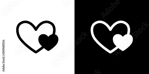大小ハートのアイコン