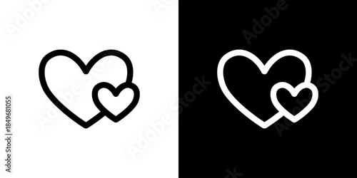 大小ハートのアイコン