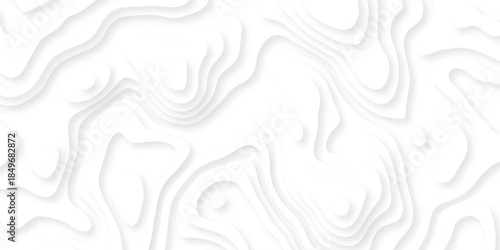 Topographic map background geographic line map with seamless ornament design. The black on white contours vector topography stylized height of the lines map.