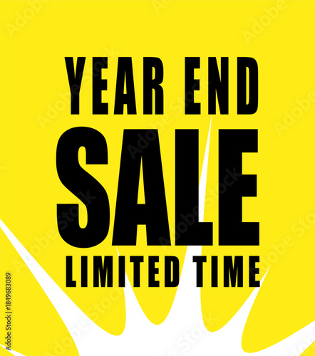 Limited time and Year end sale promotion social media post