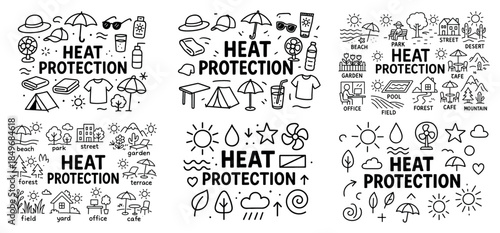 Heat protection elements and outdoor activities