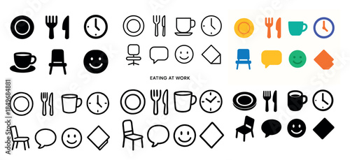 Icons of dining and communication