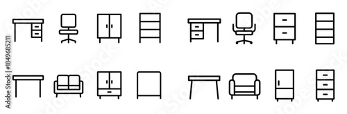 Office Furniture Icons