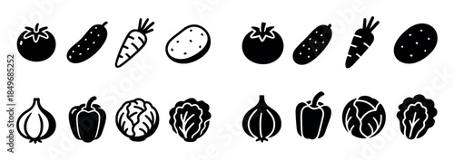 Vegetable Icon Grid