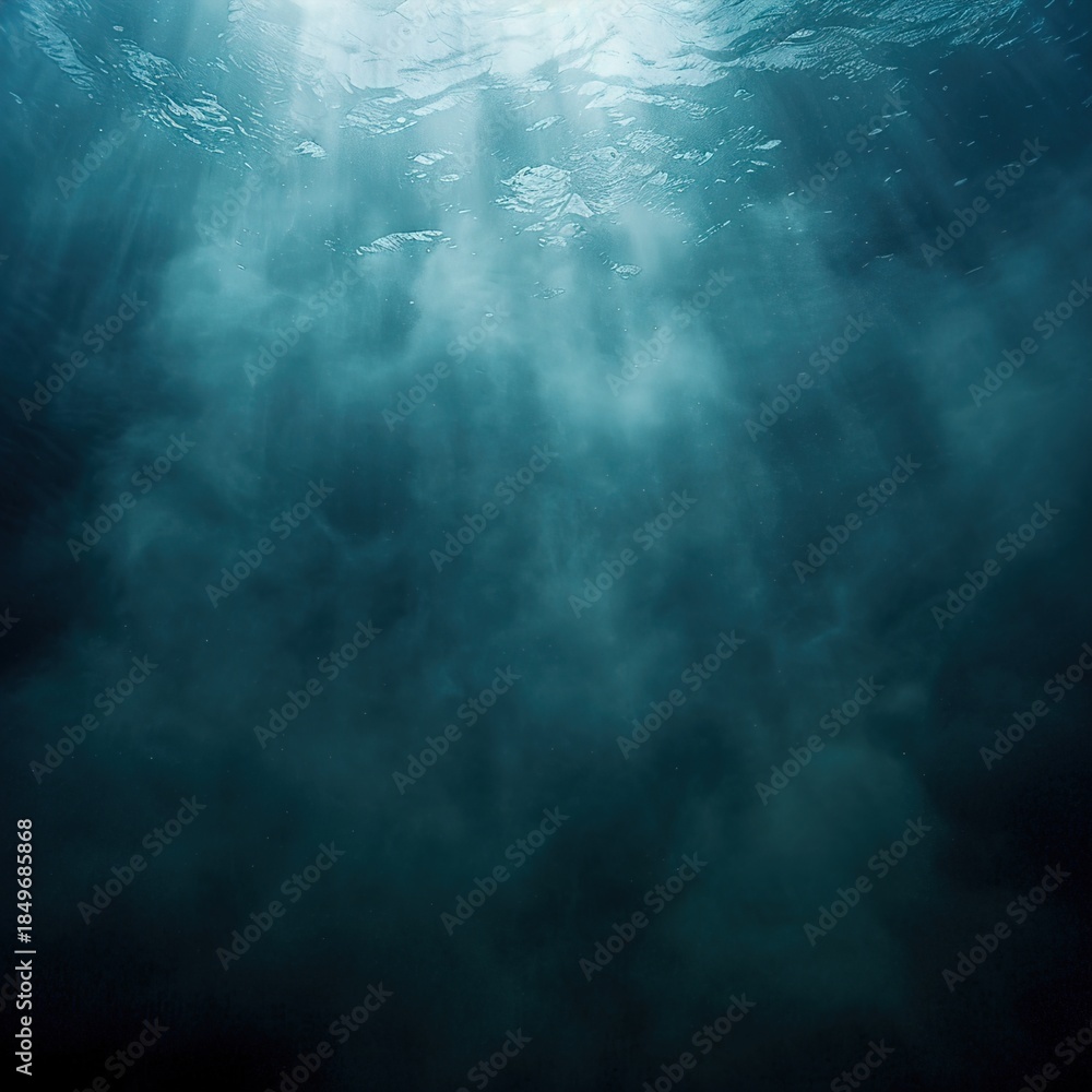 Fototapeta premium Oceanic Scene with Sunlight Filtering Through Water