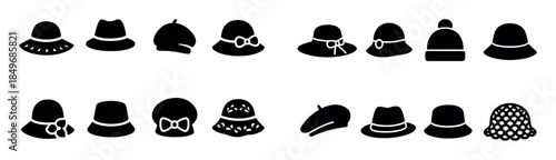 Women Hats Icons