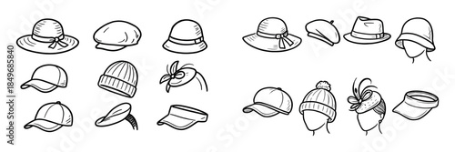 Women Hat Icons