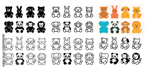 Animal cartoon illustrations collection