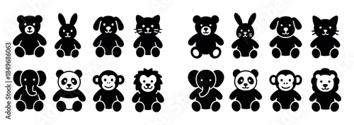Black Toy Icons Grid
