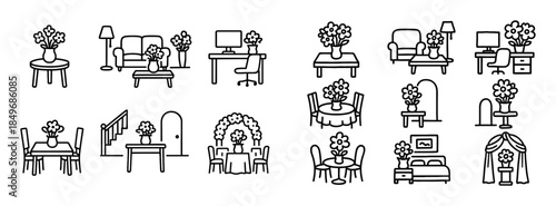 Flower Bouquet Icons