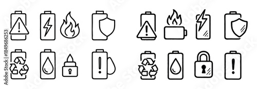 Battery Safety Icons