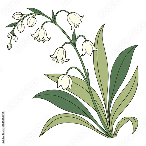 Botanical Eco Plant Illustration  Clean Vector  Pu (1) Vector Illustration Isolated on White Background