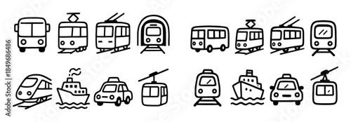 Public Transport Icons