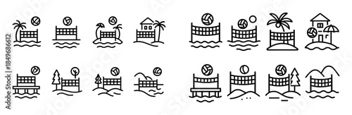 Beach Volleyball Icons