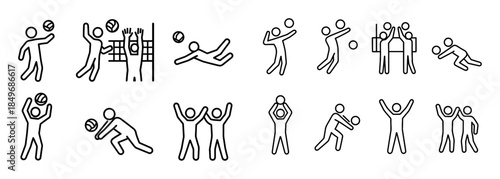 Beach Volleyball Icons