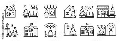 Minimalist Christmas Icons