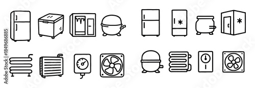 Refrigeration Equipment Icons