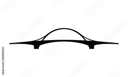 Silhouette of a cargo ship at sea isolated on white background