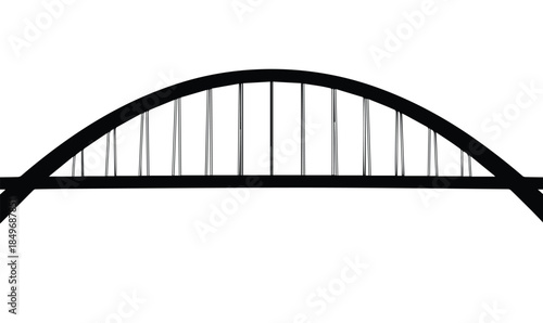 Silhouette of a cargo ship at sea isolated on white background