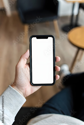 businessman holding smart phone digital it concept