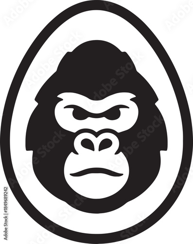 Vector illustration of a smiling man character head with a comic art expression and black tattoo design