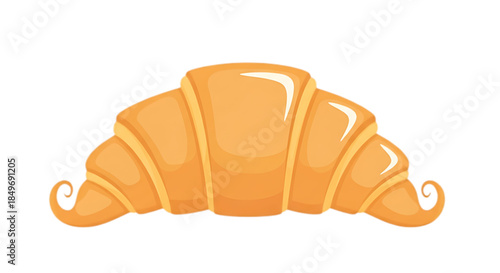 Golden, flaky croissant pastry, a delicious breakfast treat