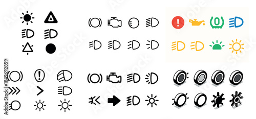 Automotive dashboard warning symbols