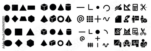 Geometric icons and symbols collection