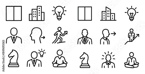 Minimalist Leadership Icons