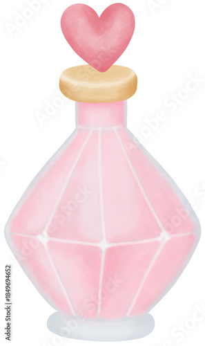 watercolor Perfume clipart in cute  design style