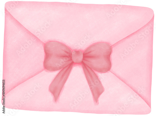 Coquette Valentine pastel watercolor Letter graphics for girly design