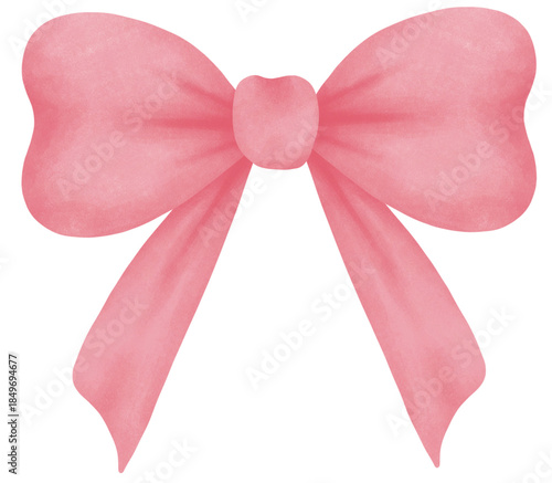 Coquette Valentine sweet watercolor Ribbon clipart for romantic themes