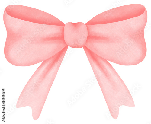 Coquette Valentine soft pastel watercolor Ribbon elements