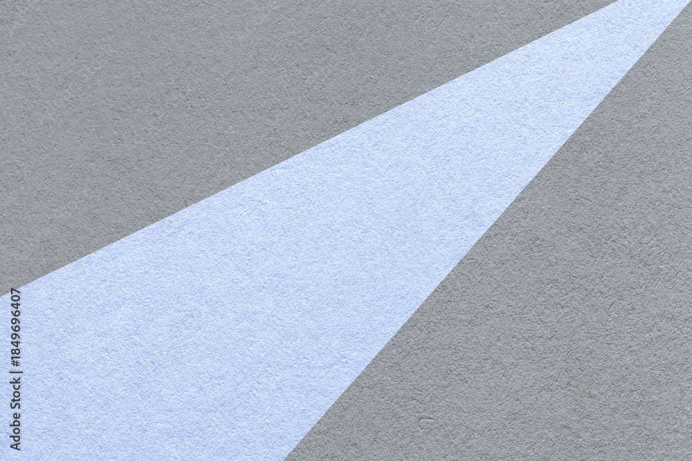 Fototapeta premium Abstract geometric gray paper background with pastel blue ray, macro texture for banner, template, presentation