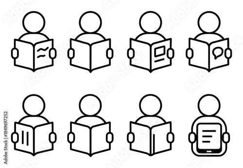 Minimalist Reading Icons