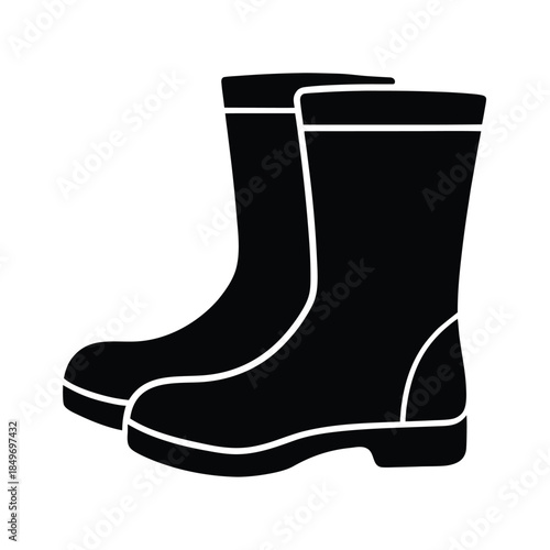 Generic Simple Black Boots Icon