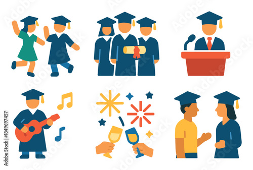 Graduation Party Icons