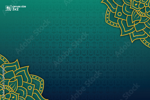 abstract islamic background with mandala and pattern