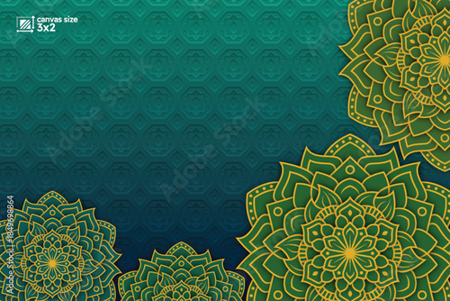 abstract islamic background with mandala and pattern