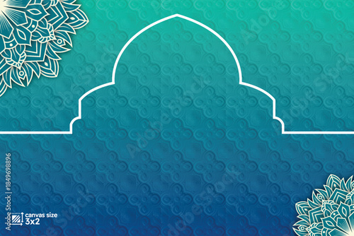 abstract islamic background with mandala and pattern