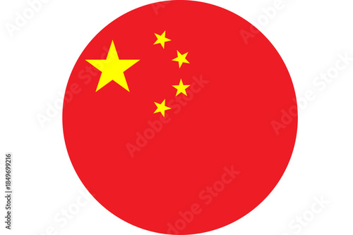 button China flag icon vector illustration circle 