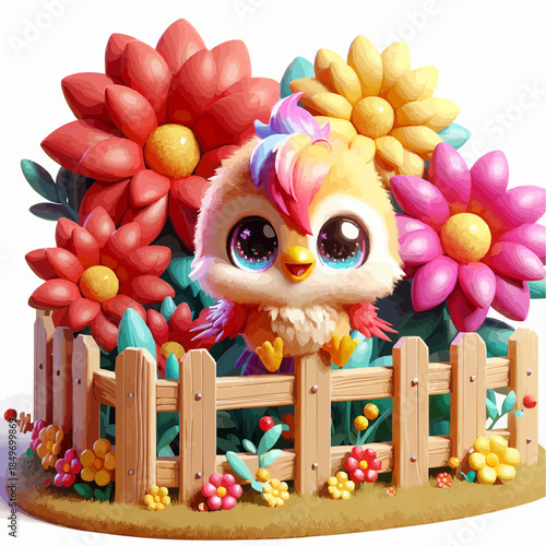 easter chicken with eggs