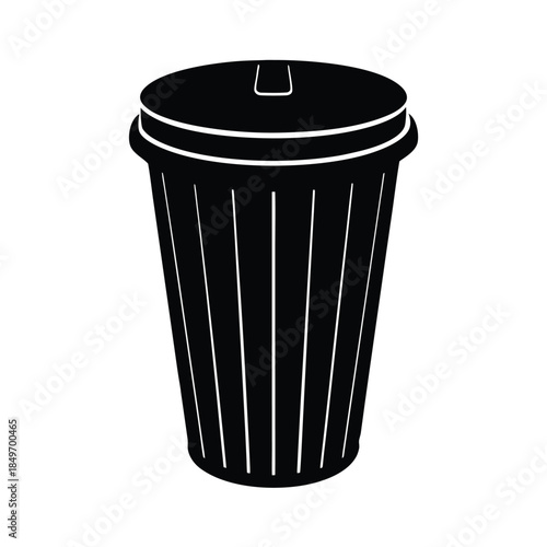 Basic trash can icon illustration