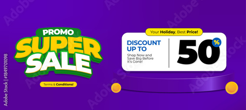 Social Media Super Sale Design Template Promotion Advertising