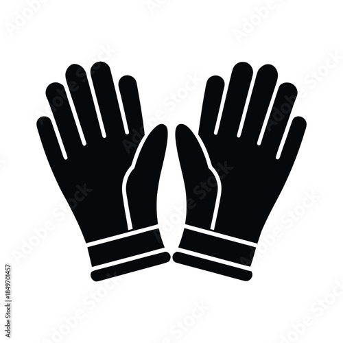 Protective Gloves Icon Vector Illustration For Safety Equipment